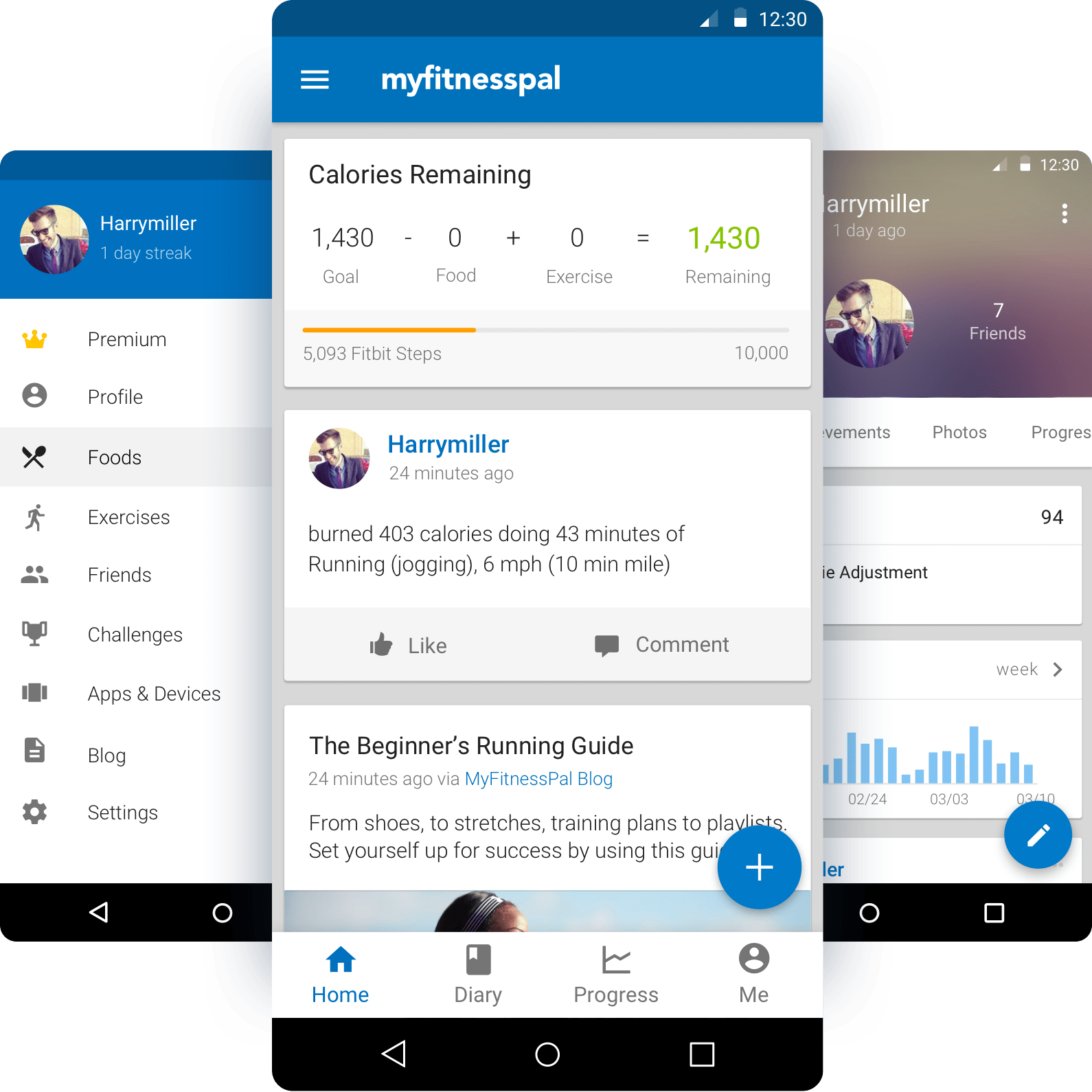 MyFitnessPal navigation and product improvements — project preview